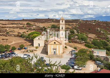 Die Kirche der Verkündigung in Sant Antonino, Insel Korsika Frankreich Stockfoto