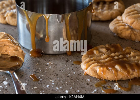 Sie gesalzen Karamell Cookies Stockfoto