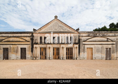 Die henequen storage House im Hacienda Yaxcopoil, Yaxcopoil, Yucatan. Mexiko. Stockfoto