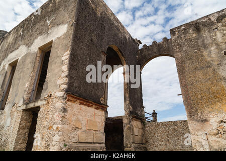 Eines der Gebäude im Hacienda Yaxcopoil, Yaxcopoil, Yucatan, Mexiko. Stockfoto