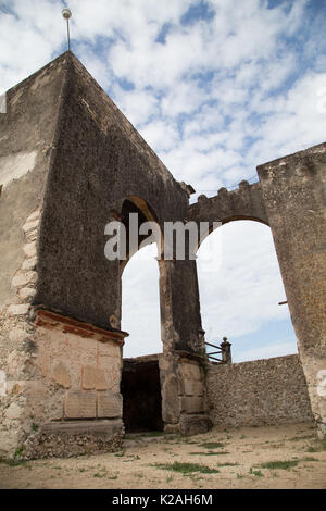 Eines der Gebäude im Hacienda Yaxcopoil, Yaxcopoil, Yucatan, Mexiko. Stockfoto