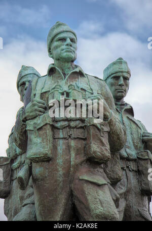 Detail der Commando Memorial 1940-1945, in Spean Bridge, Lochaber, Scottish Highlands, Schottland, UK Stockfoto