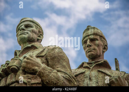 Detail der Commando Memorial 1940-1945, in Spean Bridge, Lochaber, Scottish Highlands, Schottland, UK Stockfoto