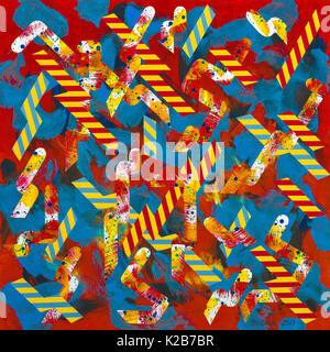 "Snakes and Ladders" - abstract artwork by Ed Buziak. Stockfoto