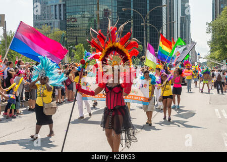 Montreal, 20. August 2017: Königin in Montreal Gay Pride Parade ziehen Stockfoto