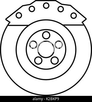 Bremsbacke Symbol, outline Style Stock Vektor