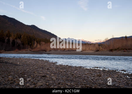 Landschaft Der Hoh Fluss in Olympic National Park, Washington Stockfoto