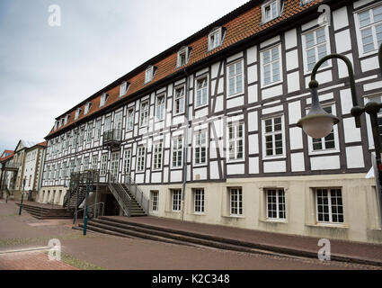 Fassade eines historischen Gebäudes in Horn-Bad Meinberg, Lippe, Stockfoto