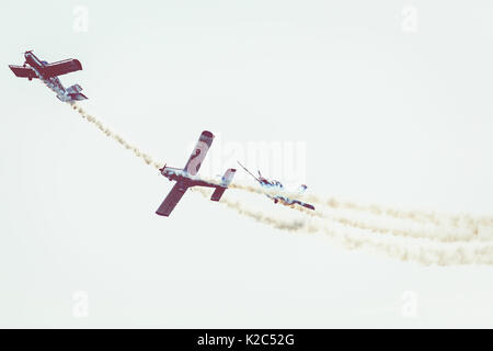 RADOM, Polen - 26. AUGUST 2017: Aerobatic Team während der Air Show Radom 2017. Stockfoto