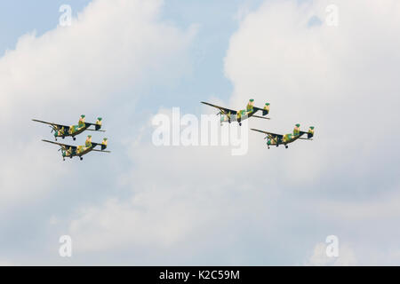 RADOM, Polen - 26. AUGUST 2017: Polnische M-28 Bduring Air Show Radom 2017. Stockfoto