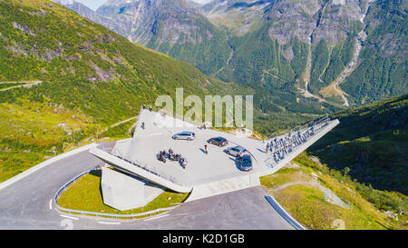 Gaularfjell Aussichtspunkt. Gaular, Norwegen. Stockfoto