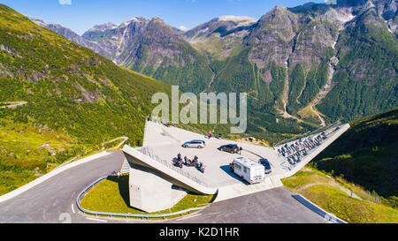 Gaularfjell Aussichtspunkt. Gaular, Norwegen. Stockfoto