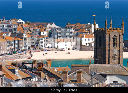 Die Küstenstadt St. Ives in Cornwall, England, Großbritannien, Großbritannien. Stockfoto