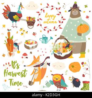 Ernte Tiere Stock Vektor