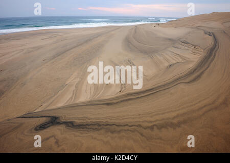Sandstrand Landschaft, St Lucia Wetlands Nationalpark, Südafrika Stockfoto