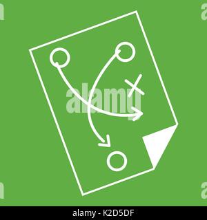Fußball-Strategie Symbol grün Stock Vektor