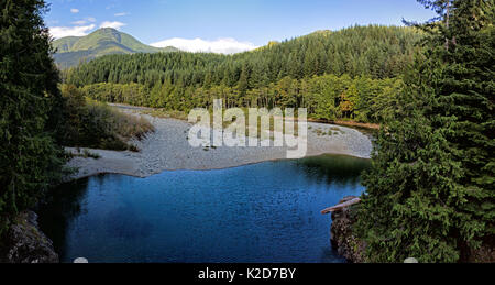 Gordon River in der Nähe von Port Renfrew auf Vancouver Island, British Columbia, Kanada. Stockfoto