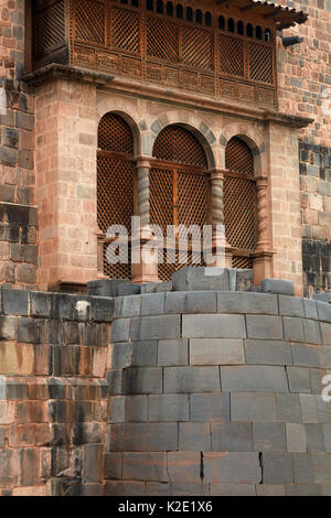 Kirche und Kloster von Santo Domingo, gebaut auf den Fundamenten der Coricancha Inka Tempel, Cusco, Peru, Südamerika Stockfoto