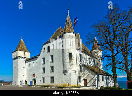 Schloss Nyon, Chateau de Nyon, Nyon, Waadt, Schweiz Stockfoto