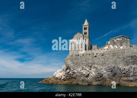 Kirche von San Pietro, Portovenere, Provinz von La Spezia, Ligurien, Italien Stockfoto