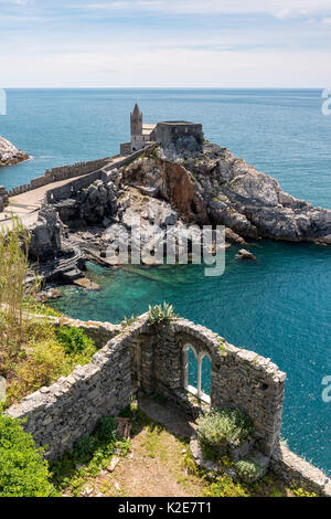 Kirche von San Pietro, Portovenere, Provinz von La Spezia, Ligurien, Italien Stockfoto