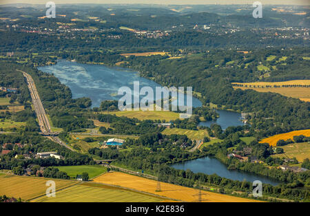 Kemnader See, Kemnader Stausee, Ruhrgebiet, Ruhr, Heveney, Witten, Ruhrgebiet, Nordrhein-Westfalen, Deutschland Stockfoto