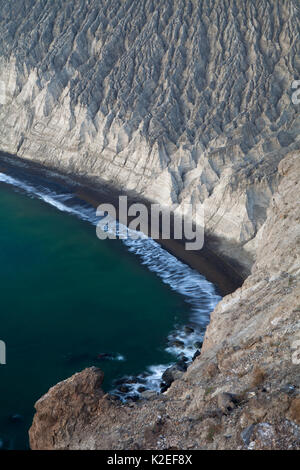 Steigungen der Barcena Vulkan und die Küste, San Benedicto Island, Revillagigedo Archipel Biosphärenreservat/Inselgruppe de Revillagigedo UNESCO Weltnaturerbe (Socorro Inseln), Pazifischer Ozean, Western Mexiko, März Stockfoto