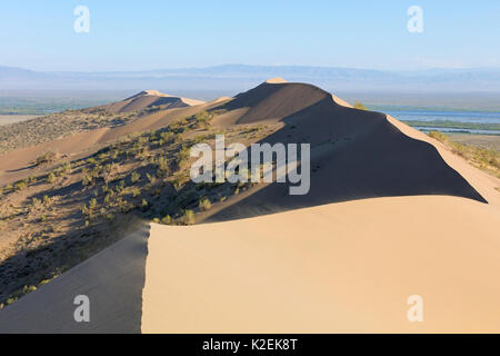 Singende Sanddünen, Altyn Emel Nationalpark, Kasachstan. Stockfoto