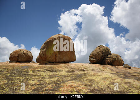 Welten, in der Nähe der Gräber von Cecil Rhodes, und Leander Starr Jameson, Matobo Hills, Simbabwe. Januar 2011. Stockfoto