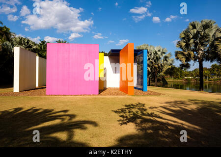 Helio Oiticica Kunstinstallation Penetravel Magic Square # 5 im Inhotim Institute, Inhotim Museum, Brumadinho, Minas Gerais, Brasilien Stockfoto