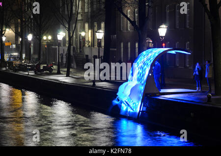 Licht Objekt an illuminade, Amsterdam, Niederlande Stockfoto