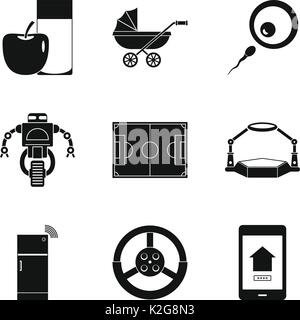 System Icons update eingestellt, einfachen Stil Stock Vektor