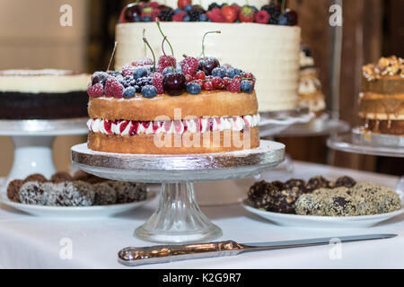 Hochzeit Bilder - Liebe, Ehe, Blumen, Kuchen und Blumen Stockfoto