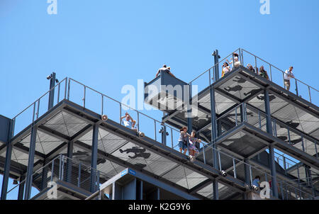 Whitney Museum der amerikanischen kunst Aussichtsterrasse in Lower Manhattan - New York - USA Stockfoto