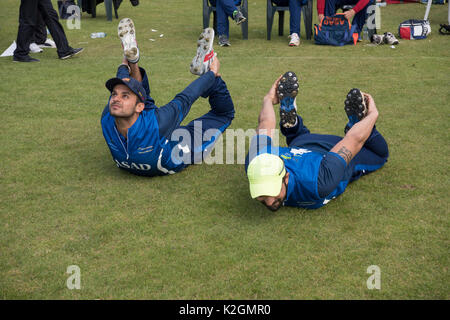 22. Rechtliche Brüderlichkeit Cricket Turnier, Singh und Associates Anwälte Rasen Sport Management Bradford England 9. Juni 2017 Stockfoto