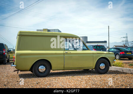 1966 Hillman Imp Commer Van in Dungeness, Kent, Großbritannien Stockfoto