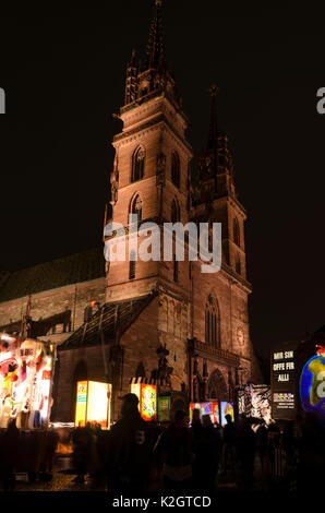 Laterne Ausstellung auf dem Münsterplatz, Karneval, Universitätsspital Basel, Schweiz Stockfoto