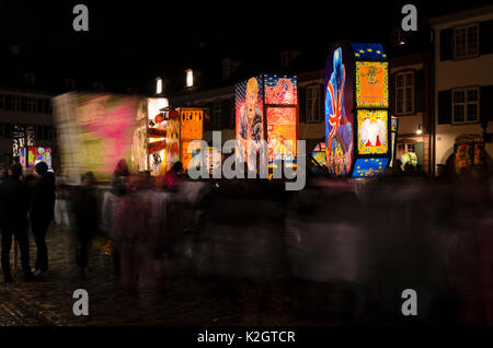 Laterne Ausstellung auf dem Münsterplatz, Karneval, Universitätsspital Basel, Schweiz Stockfoto