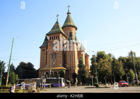 Die rumänische Metropolit der Orthodoxen Kathedrale, die auf dem Siegesplatz, in Timisoara, Rumänien Stockfoto