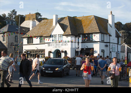 Lyme Regis, antike Stadt im Domesday Book empfohlene, mit historischen Cobb und Hafen Wahrzeichen an der Grenze Dorset-Devon, South West England, Großbritannien Stockfoto