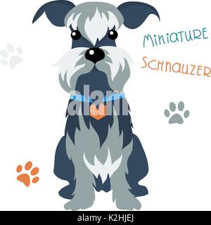 Zwergschnauzer Hund Stock Vektor