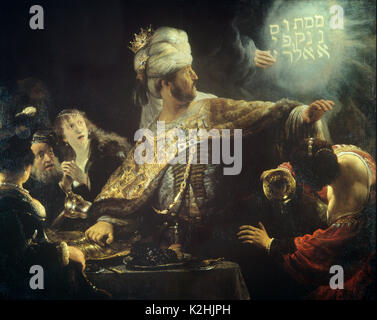 Belshazzar's Feast von Rembrandt van Rijn - 1638 Stockfoto