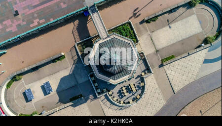 Antenne Top-down-Ansicht von der viktorianischen Musikpavillon in Brighton und Hove Stockfoto