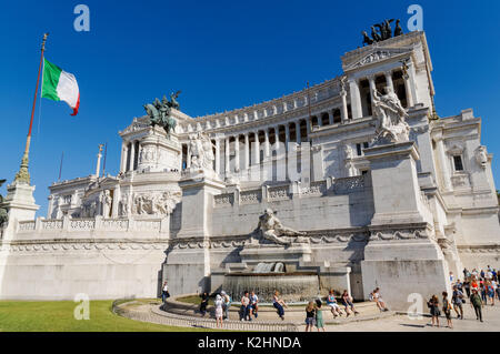 Die Altare della Patria an der Piazza Venezia in Rom, Italien Stockfoto