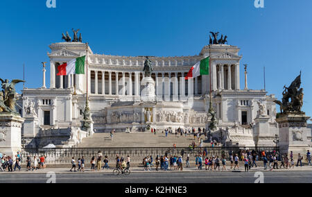 Die Altare della Patria an der Piazza Venezia in Rom, Italien Stockfoto