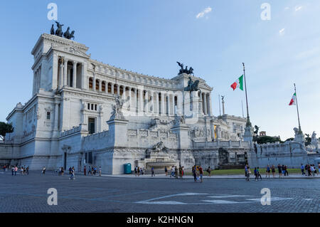 Die Altare della Patria an der Piazza Venezia in Rom, Italien Stockfoto