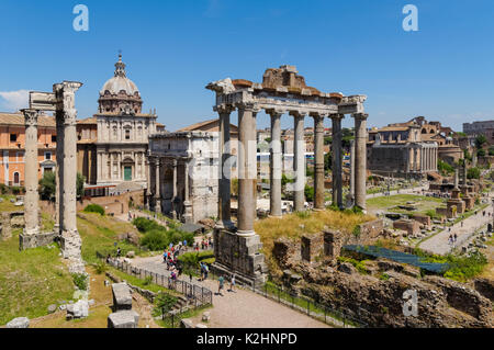 Das Forum Romanum, Rom, Italien Stockfoto