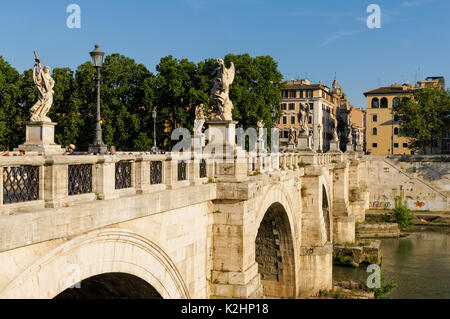 Ponte Sant'Angelo in Rom, Italien Stockfoto