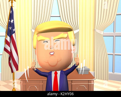 Donald Trump geben den Daumen nach oben Geste Stockfoto