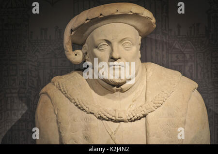 Henry 8. Der achte Büste Statue Ashmolean Museum England Großbritannien Stockfoto